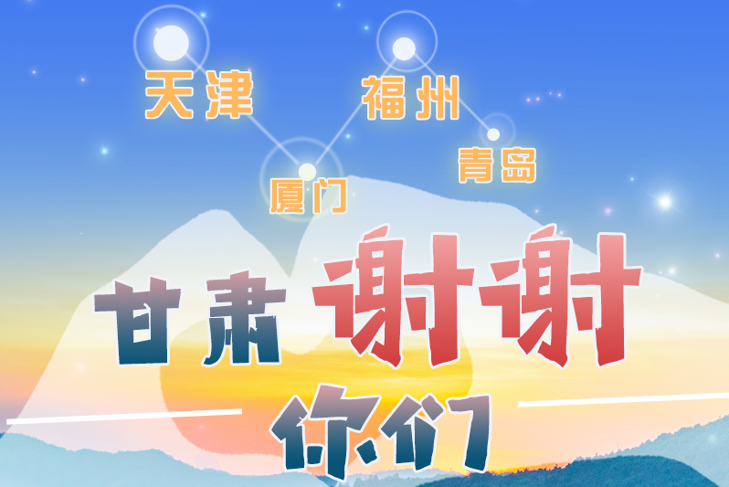 長圖|天津廈門福州青島，甘肅謝謝你們！
