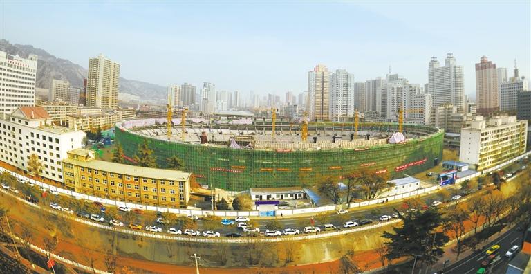 蘭州市七里河體育場主體封頂，預計明年7月交付使用