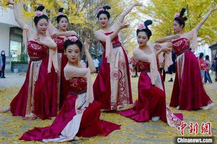 圖為秦州區(qū)文旅局組織的舞蹈隊(duì)帶來的舞蹈《醉太平》?！∏刂輩^(qū)委宣布供圖