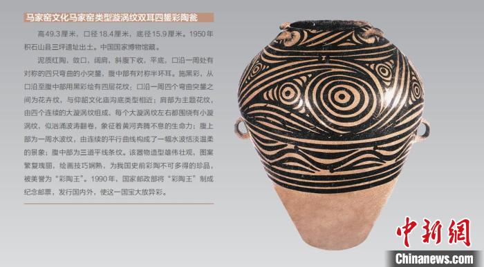 圖為“彩陶王”展板?！∨R夏州融媒體供圖
