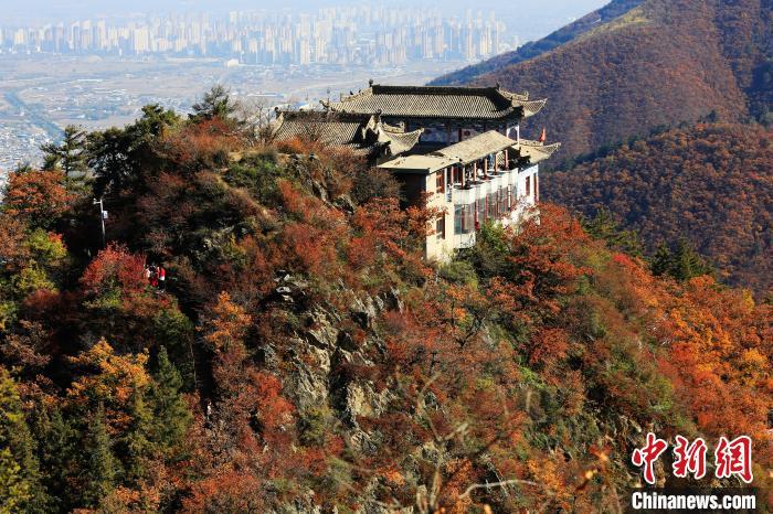 深秋，位于蘭州市榆中縣的興隆山，漫山遍野成五彩顏色。張?zhí)鞂?攝