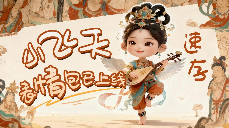 【何以中國·壁畫里的中國】小飛天表情包已上線，速存！